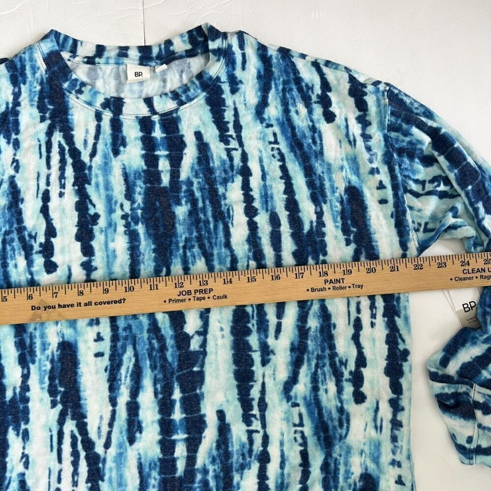 NWT NORDSTROM BP. Blue Tie Dye High-Low Tunic Sweatshirt MEDIUM Indigo blue - Picture 11 of 12